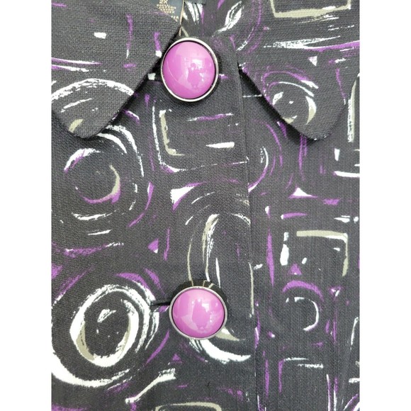 Frenz By Theresa Renz Women's Blazer Black Gorgeous Big Buttons 3/4 Sleeves 2X - Picture 2 of 8